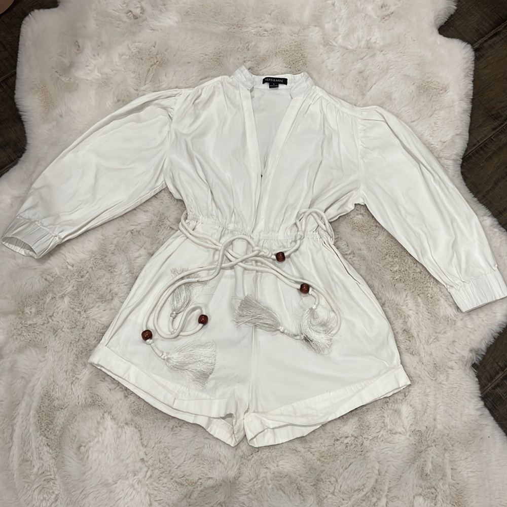 Hers and mine romper. Size Large